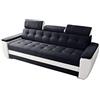 Robin Inspire Diana Divano con funzione letto cuscini e poggiatesta regolabili moderno elegante nero e bianco 230 x 95 x 90