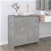 ZQQLVOO Mobile da Cucina, Armadietto Organizzatore Credenza Grigio Cemento 70x40x73,5 cm in Truciolato Mobiletto Multiuso per Soggiorno, Camera o Ingresso
