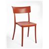 SARETINA - Sedia Polipropilene Colorata Design, da Esterno, Sala da Pranzo, Cucina e Bar - Impilabile - 9 colori (8, Rosso Ruggine)