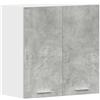 vidaXL Mobile da parete cucina, Grigio Cemento, 60x31x60 cm, Legno ingegnerizzato, Mobile sospeso, Contenitore cucina, Organizzatore da parete bagno