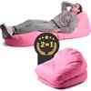 Avalon - Pouf Chaise Longue da Esterno Pieghevole Double Jive, Poltrona Sacco Letto Comodo e Impermeabile, Perfetto da Giardino, Arredo Piscina, Design Moderno, Made in Italy(75x180cm-Rosa)