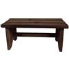 Vetrine in rete Vetrineinrete® Sgabello in Legno per Bambini Sedia Seduta Panca da Giardino sgabellino per Esterno 35x16x17 cm (Legno Scuro) X17