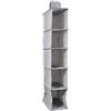 MA MAISON Organizer da Armadio 5 Scomparti in Tessuto TNT: 90x30x16 cm, Chiusura a Strappo, Design Cuori, Pieghevole e Salvaspazio con Ganci e Divisori Interni per Massima Organizzazione