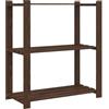Solivagant Scaffale a 3 Livelli Marrone 80x38x90 cm in Legno di Pino,Marrone,7kg