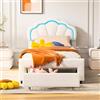 BLSYHDH Letto per bambini, Letto imbottito 90x200 cm per Bambini, LEtto imbottito per bAmbini con letti da principessa e LED, LeTto singolo con testiera e rete a doghe, LettO per ragazze con cassetto