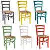 okAffareFatto di Zimbardi Costanza OKAFFAREFATTO MADDALONI Set di 6 sedie da pranzo in legno venezia verde giallo turchese grigio bianco rosso