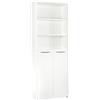 Composad | Libreria della Linea DISEGNO con 2 Ante e 3 Vani, Libreria a scaffale verticale, (LxAxP) 81,60x217,50x35,70 cm, Per Soggiorno, Ufficio, Studio, Bianco Laccato, Made in Italy