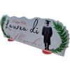 PV Grafik® Centro Tavola Laurea Personalizzato, Centro Tavola confettata Laurea, Ragazzo, Allestimento Laurea Nome per Confettata Personalizzato (L6)