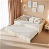 DAHUEN Divano Letto 90x200, Divano Letto Imbottito Convertibile, Divano Letto a Z con 2 Posti Scorrevoli, Divano Letto Estensibile, Letto Singolo, Letto di Giorno, Letti per Ospiti, in Velluto, senza