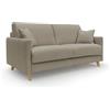 Divani.Store Edgar divano letto matrimoniale in tessuto felis impermeabile marrone 200 cm (mat. 160x197)