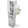 CDF Armadio da Bagno Alto largh. 40 cm Colonna Bagno Mobiletto Portaoggetti Stretto Ripiani e Scomparti per Piccoli Spazi, Cosmetici Moderno Mobile Salvaspazio Bianco 30x40x170 cm