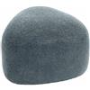 CLP Pouf Ovale Alfrisa, Pouf Imbottito in Tessuto Teddy, poggiapiedi Imbottito per Soggiorno e Camera da Letto, Struttura in Legno Stabile, Colore:Grigio Scuro
