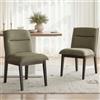 chairus 2 PZ Sedie Cucina in Tessuto con Gambe in Legno, Verde