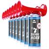 AABCOOLING AAB Signal Horn - Set di 7 Pezzi - Trombetta da Stadio ad Aria Compressa, Fino a 120 Segnali Brevi, Segnalatore Acustico Molto Rumorosa, Trombe Stadio per Feste, Trombette da Stadio, Gas Trombetta