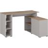 Vicco Scrivania angolare Rudy, Cachemire, 135 x 110 cm con ripiani, per una configurazione flessibile dello spazio di lavoro e dell'utilizzo dello spazio