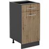 Vicco Mobiletto base per cucina R-Line, Rovere artigianale, 40 cm