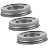 DIYEAH Set da 3 Coperchi per Portacandele in Acciaio Inox Inserto Anti-Goccia, Accessori per Barattoli e Candele, Protezione Cera per Picnic e Campeggio, Design Spegnimento Rapido