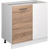 Vicco Mobile ad angolo cucina R-Line, Sonoma, 86 cm | Collega due lati della cucina · Senza piano di lavoro · Piedini regolabili in altezza · 1 Anta · Ampio spazio interno ✓