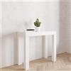 VE.CA.s.r.l. | Tavolo Consolle Allungabile Nettuno| In Folding Laminato | Estendibile da 40 cm 300 cm | Arredo Cucina Casa Design | Colore: Bianco Lucido