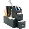 Mendler Tavolino Supporto per Macchina da caffè 2 cassetti 7 Scomparti HWC-L97 polistirene Antiurto 29x14x33cm Nero