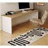 Linea Azzurra Scrivania Ufficio 160 Tavolo da Lavoro per Ufficio e Soggiorno Scrivania Computer Elegante e Facile da Montare H74 cm L160 P80 cm Made in Italy (Noce Naturale)