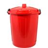 COSE DA CASA Bidone con coperchio chiuso grande 50 Lt antiodori o randagismo pattumiera da interno o esterno per la raccolta differenziata casa giardino locali commerciali (ROSSO)