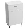 Lavita Armadio da bagno Basic Barato, bianco, 500 mobili multiuso, 50 cm di larghezza, piastra laccata, 50 x 30 x 84 cm