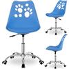 SPRINGOS Sedia da scrivania per bambini dai 6 anni in su, altezza regolabile in altezza, sedia da scrivania per bambini, ergonomica, con ruote e imbottitura morbida, scrivania per bambini e ragazzi