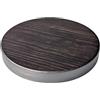 GRECA Piedi circolari in legno massello. Finitura laccata noce opaca. Spessore: 3 cm. Varie misure. (Diametro 24 x 3 cm)