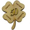 DLM Bomboniere DLM-27253 (Kit 12 Pezzi) Calamita Magnete Segnaposto Quadrifoglio 50 Anniversario Nozze Matrimonio Portafortuna bomboniera