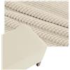 QOEUIUJ Fodera Ottomana, Copri Pouf Quadrato 50x50 80x80 40x40 60x60 100x100 90x90 110x110 Copertura Poggiapiedi Elastico in Jacquard, Cover/Protettiva for Sgabello(Beige,20x20in/50x50cm)