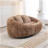 KOMHTOM Pouf divano sedia, poltrona a pera, divano a 2 posti per i pigri, con 2 cuscini, senza installazione, ideale per camera da letto, soggiorno o zona accogliente (caffè)