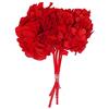 zelda bomobniere Mazzo Fiore Ortensia Stabilizzata con Steli Naturale Colorata Diametro 20 Cm (Rosso)