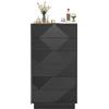 UEV Cassettiera a 6 Cassetti con Motivo a Rombi, Settiminio Spazioso per Archiviazione, Comò Stabile e Durevole per Soggiorno, Camera da letto, Corridoio, 60 x 33,5 x 111 cm, Nero
