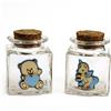 DLM Bomboniere DLM33058 (Kit 12 Pezzi) Barattolo in Vetro Cuore Cuoricino Orso Orsetto Unicorno Azzurro Bimbo Nascita Battesimo Compleanno Confettata Portaconfetti DIY bomboniera Regalo
