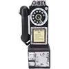 Riuulity Decorazione Decorativa per Modello di Telefono Barra Ornamentale per Telefono da Tavolo Retro Resina Squisita Europea per Telefoni Decorativi Vintage Creativi 35 Rossi (Black)