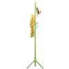 BAKAJI Attaccapanni Appendiabiti di Design a Piantana da Terra in Legno di Betulla con 8 Ganci Appendi Abiti e Base Treppiedi Dimensione 41 x 41 x 176 cm (Verde)