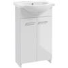 Deftrans Armadietto da bagno con lavabo, 85 x 45 x 26 cm, Bianco, mobile salvaspazio - lavatoio con mobile, lavandino con mobiletto