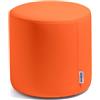 Avalon - Pouf Poggiapiedi Rigido CILINDRO Mamba Ignifugo Classe 1IM in Ecopelle Nautica, Puff Poggiapiedi, Seduta da Interno ed Esterno, Professionale Comodo Impermeabile, Made in IT(45cm-Arancio)