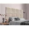 DHOME Testiera Imbottita Composta da Pannelli Autoadesivi Intercambiabili in Tessuto Aqualine Letto Lusso Camera da Letto Imbottita (Beige, 180cm)