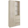 Happy Babies Libreria 180 x 80 cm, con 3 cassetti, 6 ripiani, in rovere Sonoma