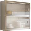 YSPZDQ Pensile Cucina a Parete con Ante Scorrevoli, Mobile Sospeso in Acciaio Inossidabile Facile da Pulire, Montaggio Semplice Max 25kg per Cucina, Soggiorno, Bagno, Garage(60 x 35 x 70cm)