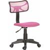 PraTiKo Life Sedia Scrivania Cameretta, Modello Easy, Girevole 360°, Altezza Regolabile Rosa