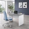 Linea Azzurra Scrivania Ufficio 80 Tavolo da Lavoro per Ufficio e Soggiorno Scrivania Computer Elegante e Facile da Montare H74 L80 P80 cm Made in Italy (Cemento)