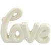 Tecnokit Icasa Scritta Love da appoggio, Lettere Decorative in Ceramica, per Artigianato casa Matrimonio San Valentino Compleanno Decorazioni Fai da Te, Dimensioni: cm 13x3x10h