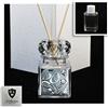 DLM Bomboniere DLM-30188 (Kit 6 Pezzi) Diffusore Profumatore con Anello in Cristallo e Coppia FEDI 50 Anniversario Nozze d'oro Cinquantesimo Matrimonio Bottiglia Profumo Ambiente bomboniera