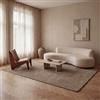 Jimri Tappeto passatoia a pelo corto per ufficio, soggiorno, camera da letto, corridoio polipropilene di alta qualità, con morbido tappetino in feltro, 200x290 cm, Beige