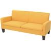 vidaXL Divano 3 Posti 180x65x76cm Giallo Sofà Divanetto Letto Poltrona Salotto