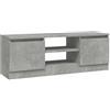 vidaXL Mobile Porta TV con Anta Grigio Cemento 102x30x36 cm
