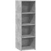 vidaXL Credenza Grigio Cemento 40x41x124cm in Legno Multistrato